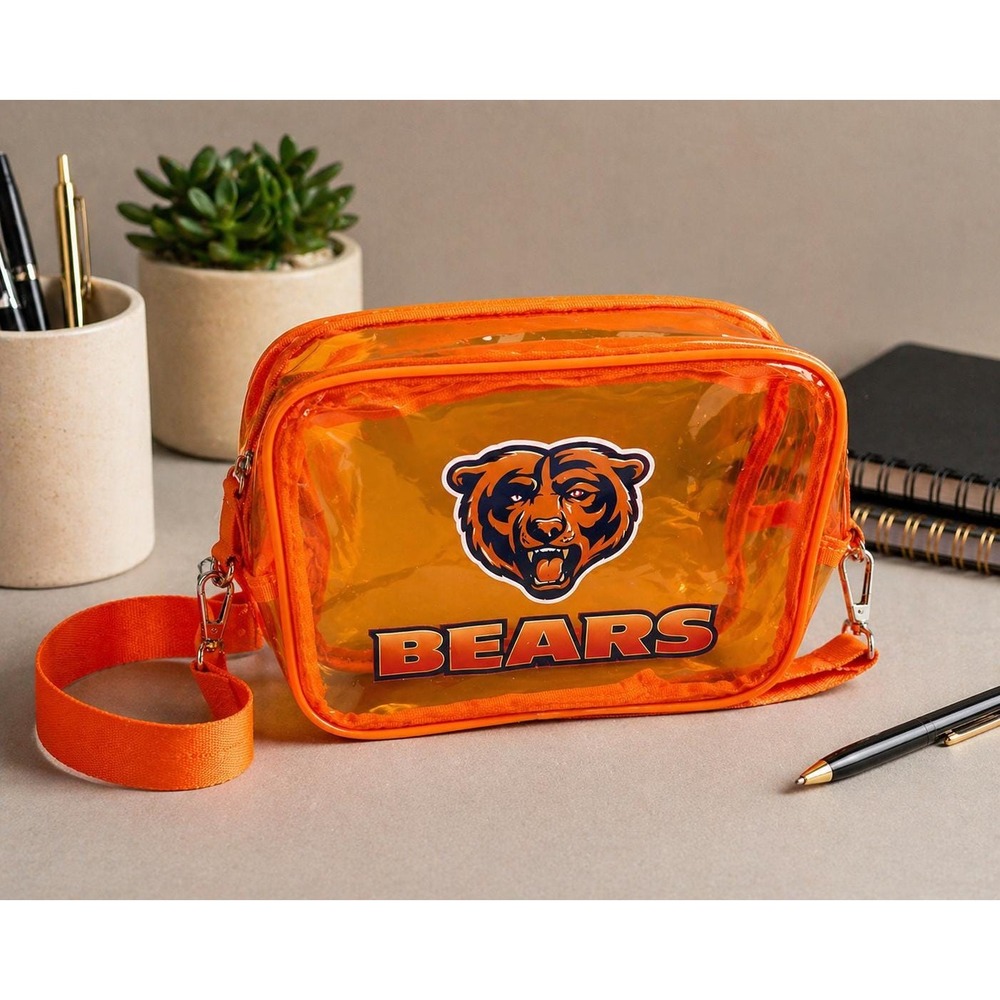 Chicago Bears Tinted Clear Sling Bag, Football Crossbody Bag, Bears Fan Gift - Picture 2 of 3